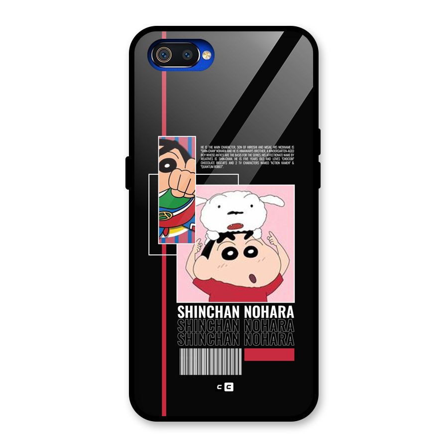 Shinchan Nohara Glass Back Case for Realme C2