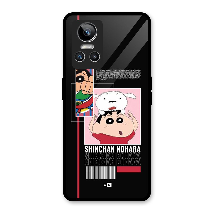 Shinchan Nohara Glass Back Case for Realme GT Neo 3