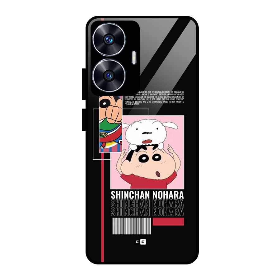 Shinchan Nohara Glass Back Case for Realme Narzo N55