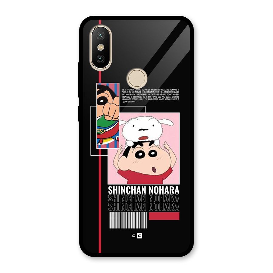 Shinchan Nohara Glass Back Case for Redmi A2