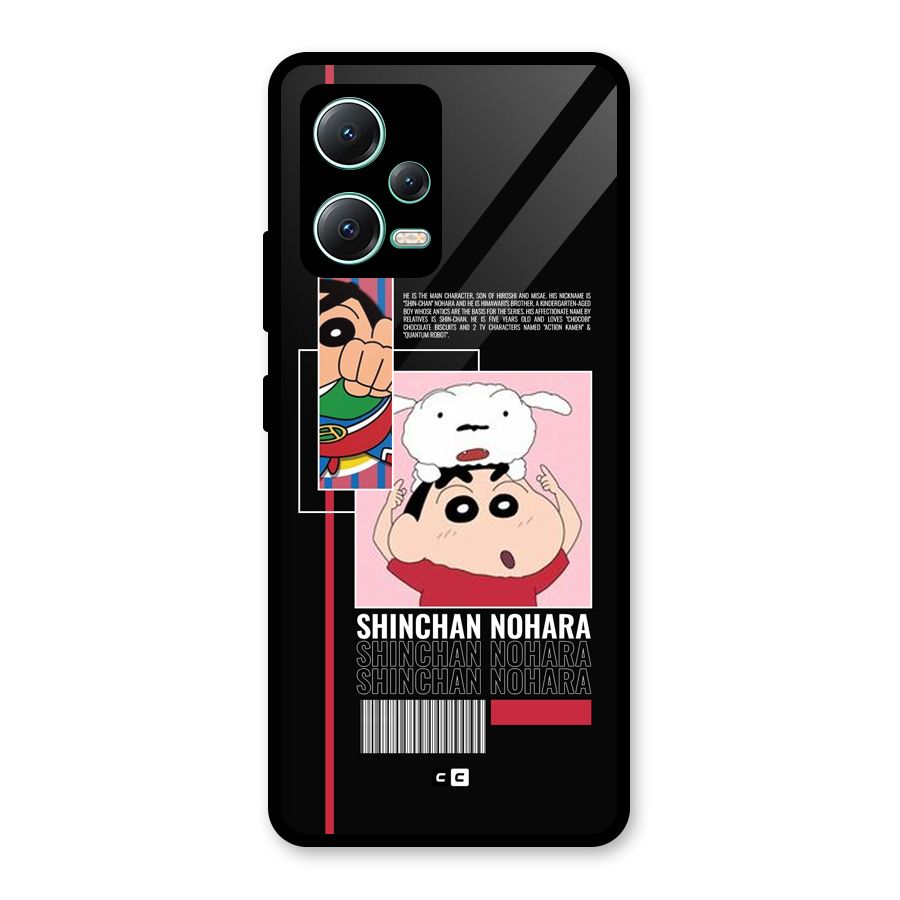 Shinchan Nohara Glass Back Case for Redmi Note 12 5G