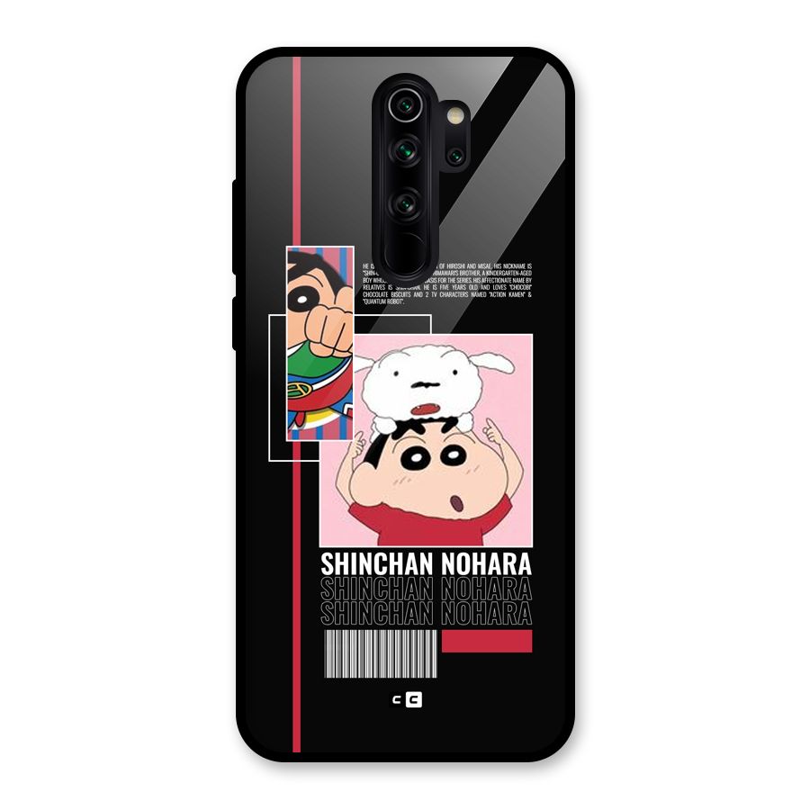 Shinchan Nohara Glass Back Case for Redmi Note 8 Pro