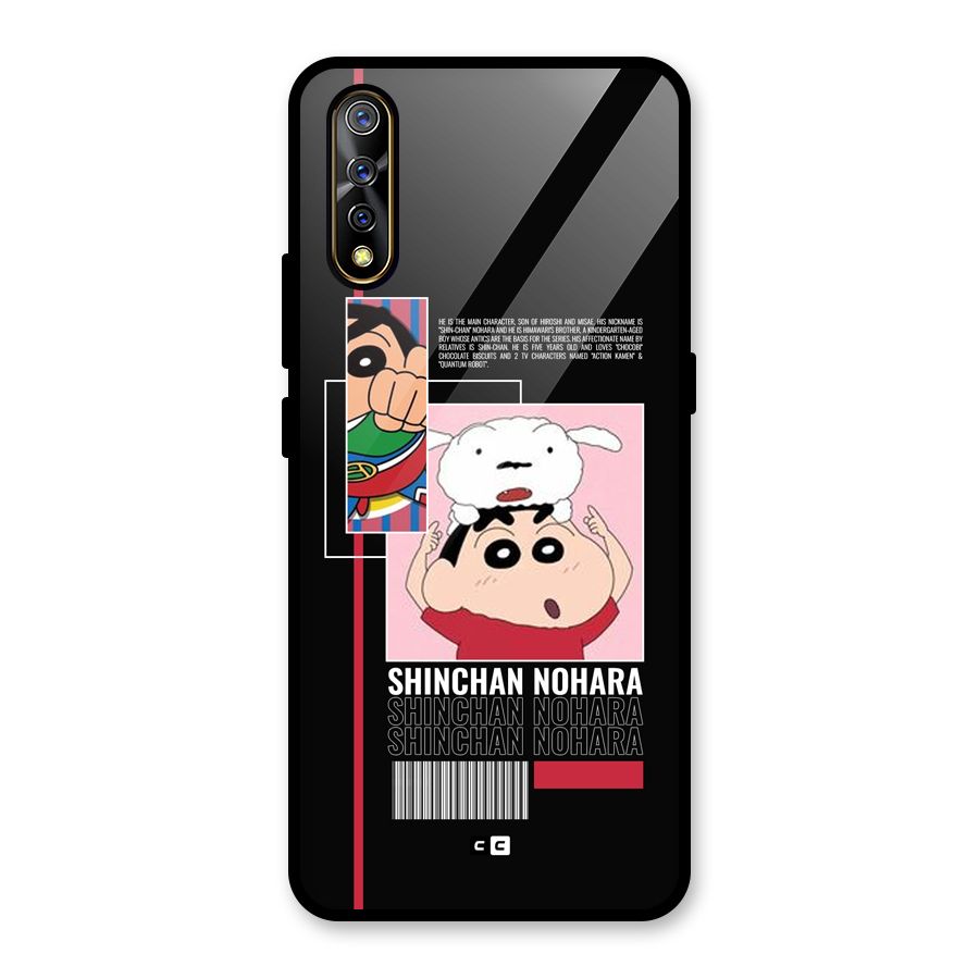 Shinchan Nohara Glass Back Case for Vivo S1