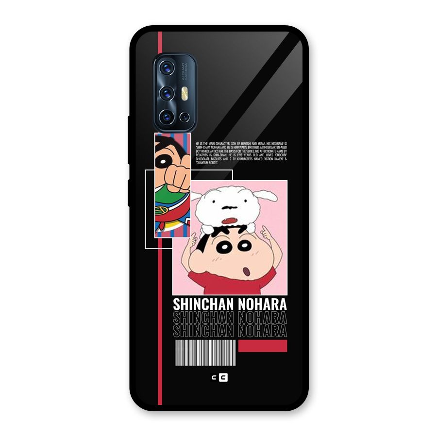 Shinchan Nohara Glass Back Case for Vivo V17