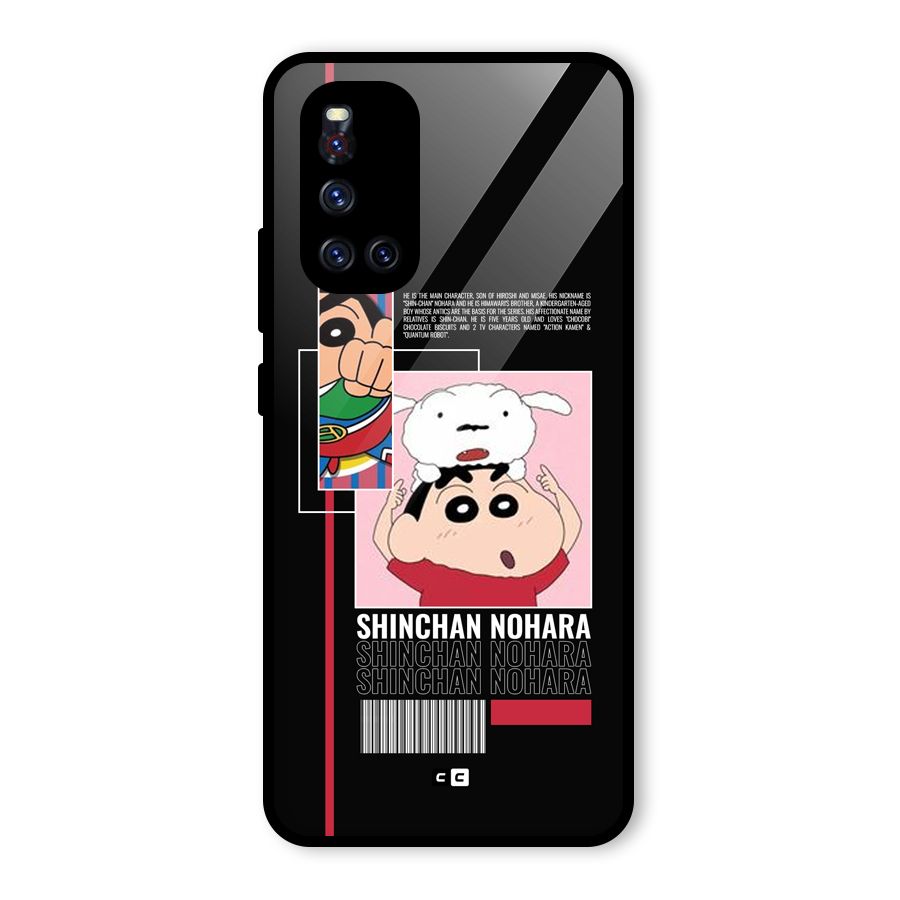 Shinchan Nohara Glass Back Case for Vivo V19