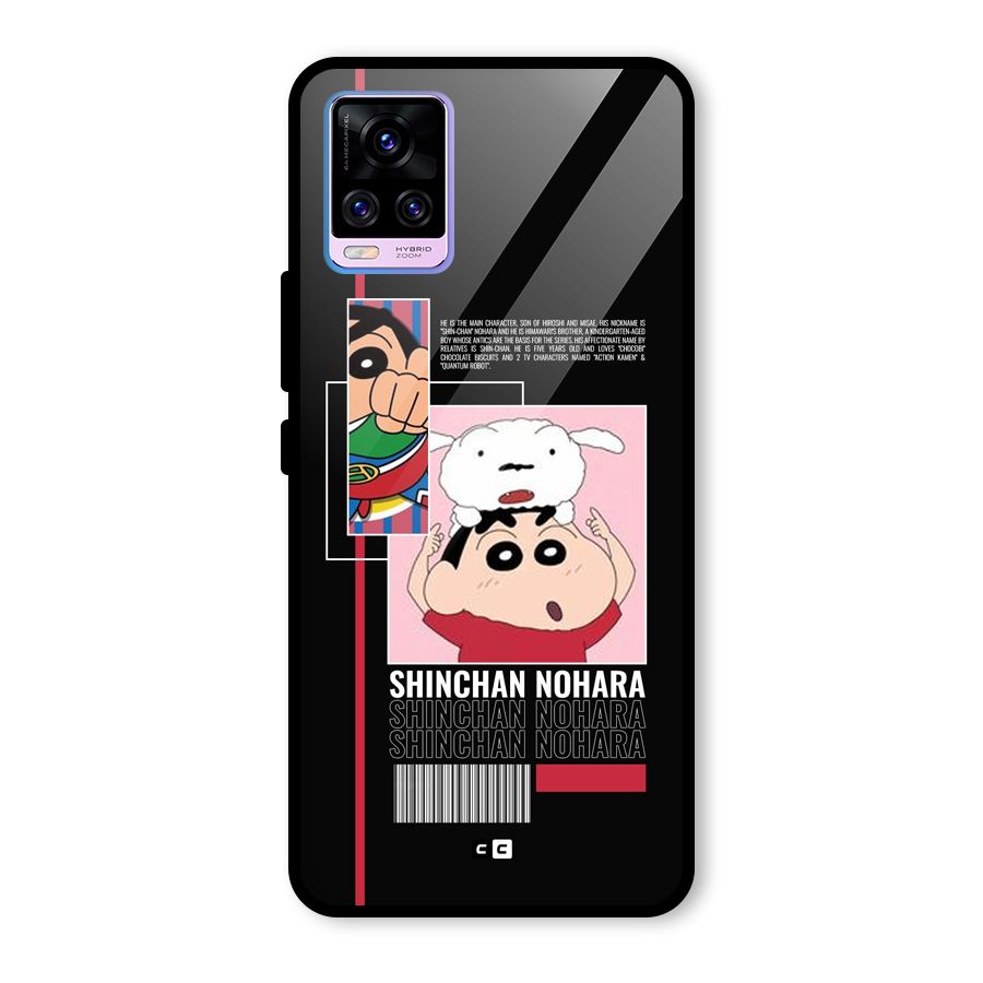 Shinchan Nohara Glass Back Case for Vivo V20 Pro