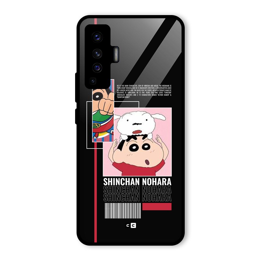 Shinchan Nohara Glass Back Case for Vivo X50