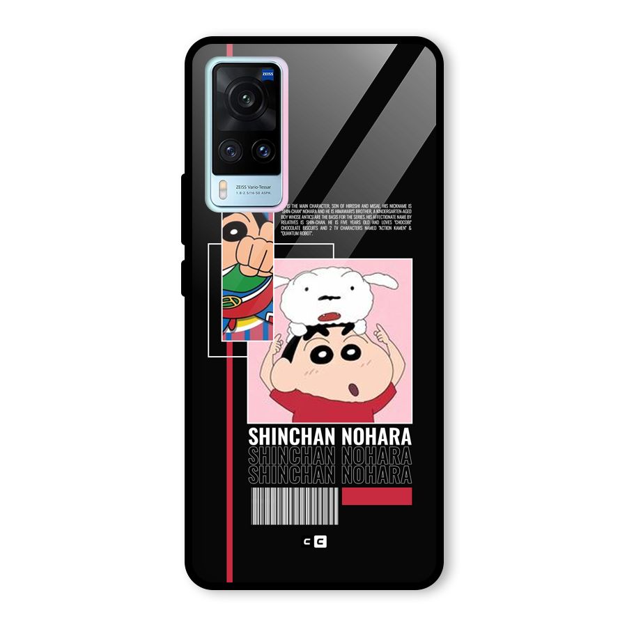 Shinchan Nohara Glass Back Case for Vivo X60