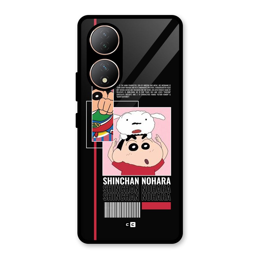 Shinchan Nohara Glass Back Case for Vivo Y100A