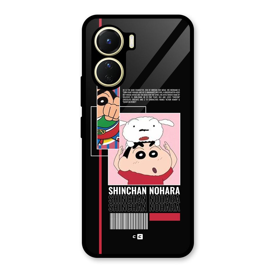 Shinchan Nohara Glass Back Case for Vivo Y16