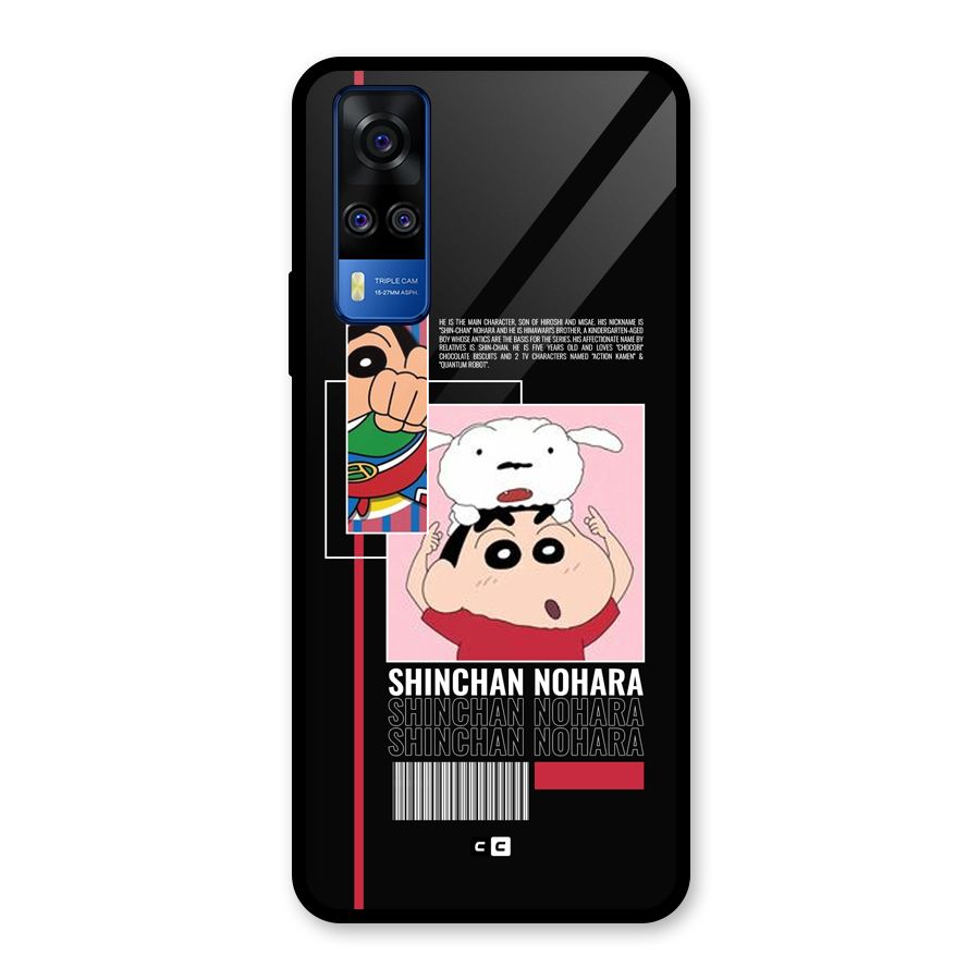 Shinchan Nohara Glass Back Case for Vivo Y31