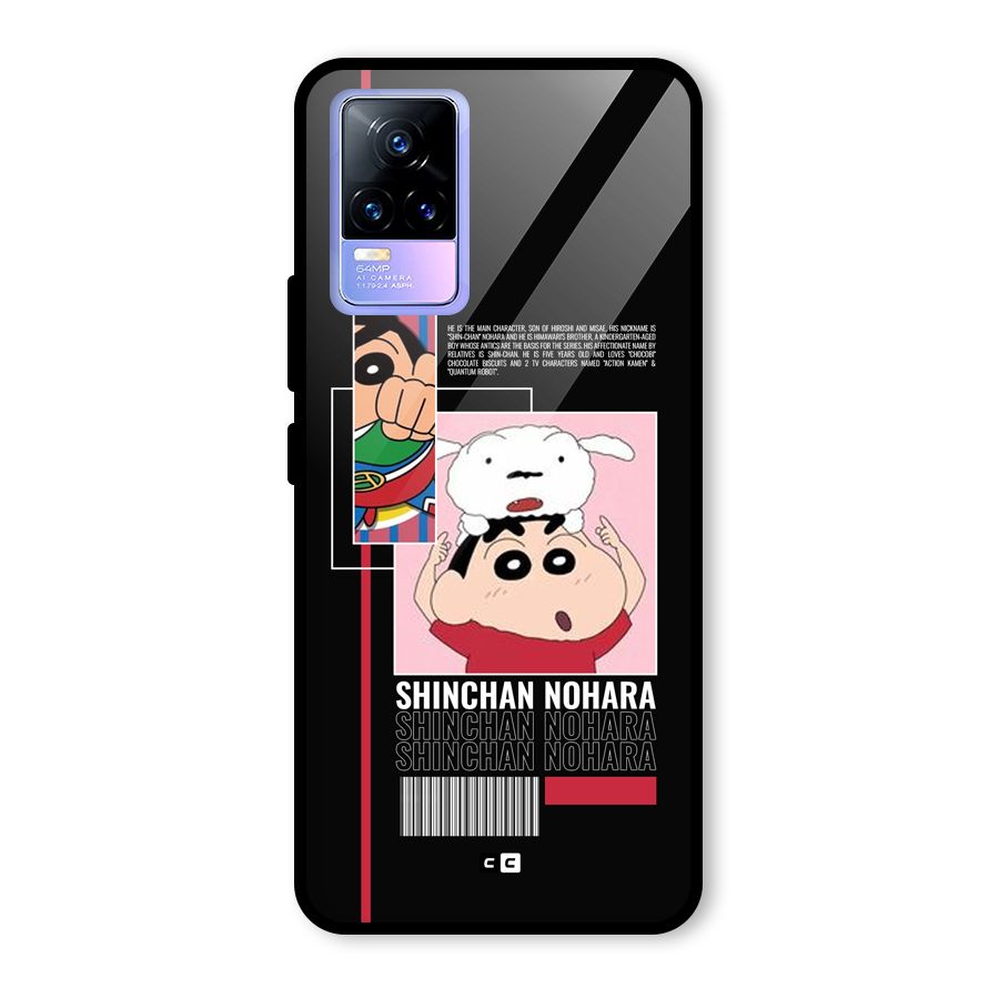 Shinchan Nohara Glass Back Case for Vivo Y73