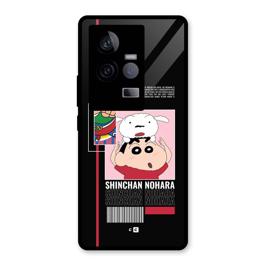 Shinchan Nohara Glass Back Case for Vivo iQOO 11 5G