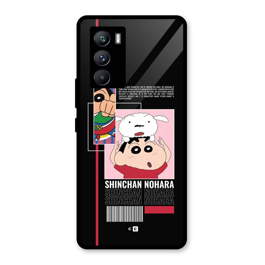 Shinchan Nohara Glass Back Case for Vivo iQOO 9 SE