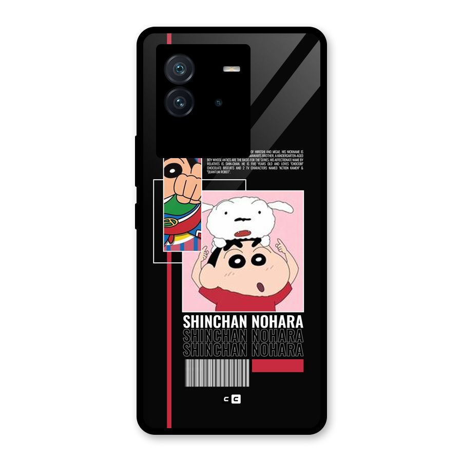 Shinchan Nohara Glass Back Case for Vivo iQOO Neo 6 5G