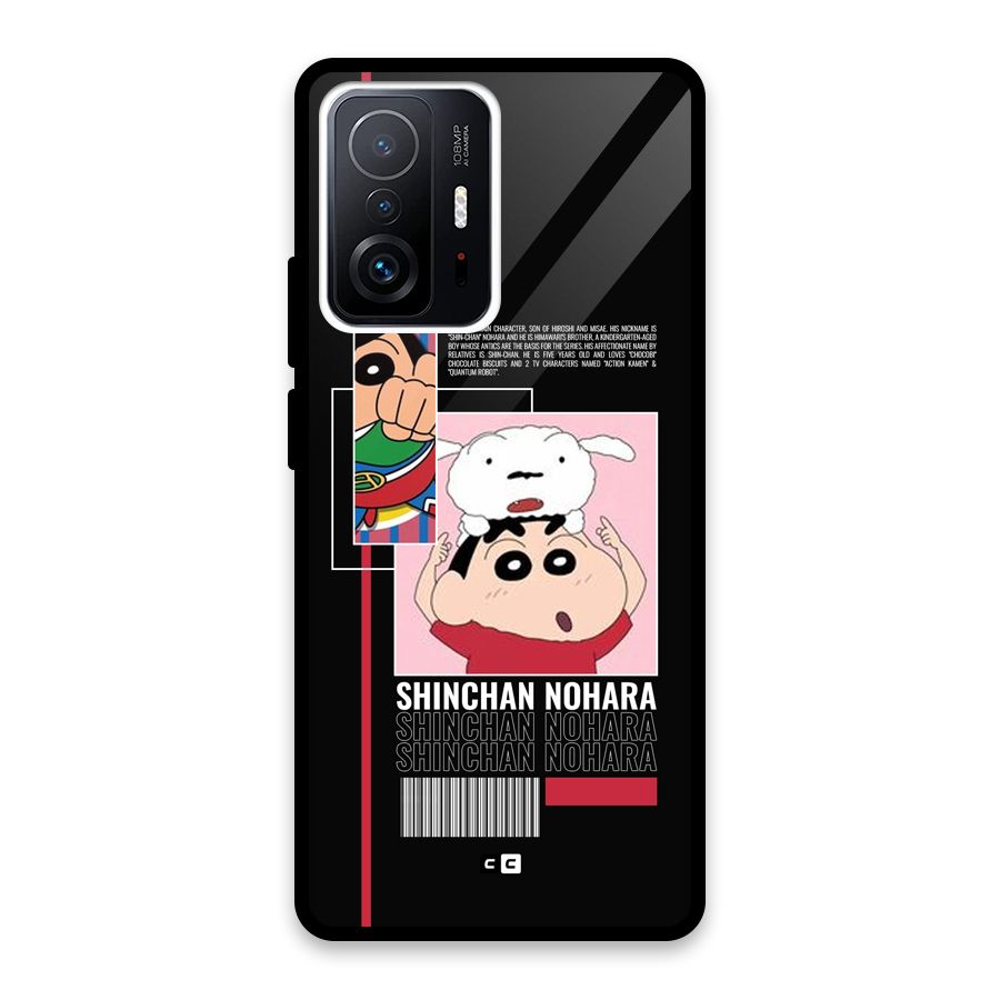 Shinchan Nohara Glass Back Case for Xiaomi 11T Pro