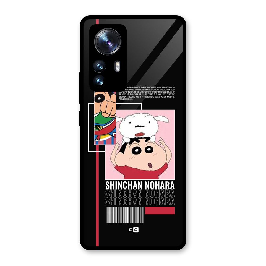 Shinchan Nohara Glass Back Case for Xiaomi 12 Pro