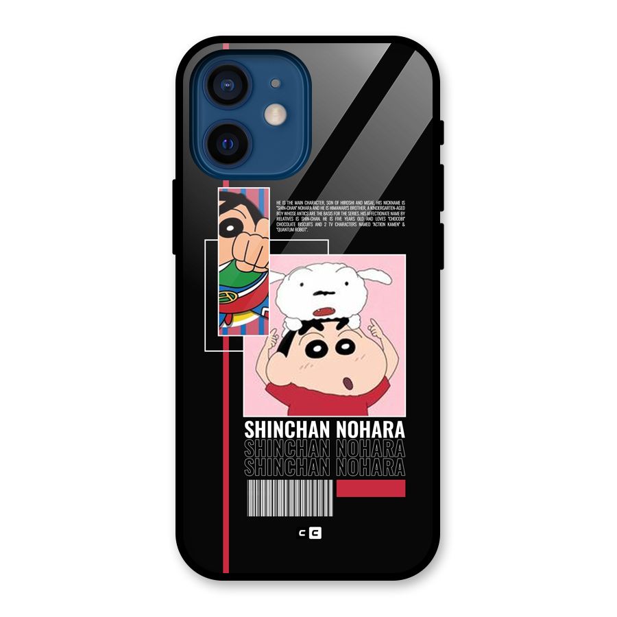 Shinchan Nohara Glass Back Case for iPhone 12 Mini
