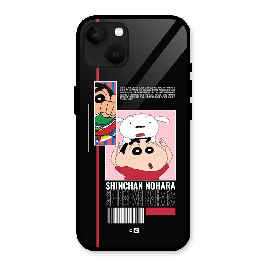 Shinchan Nohara Glass Back Case for iPhone 13
