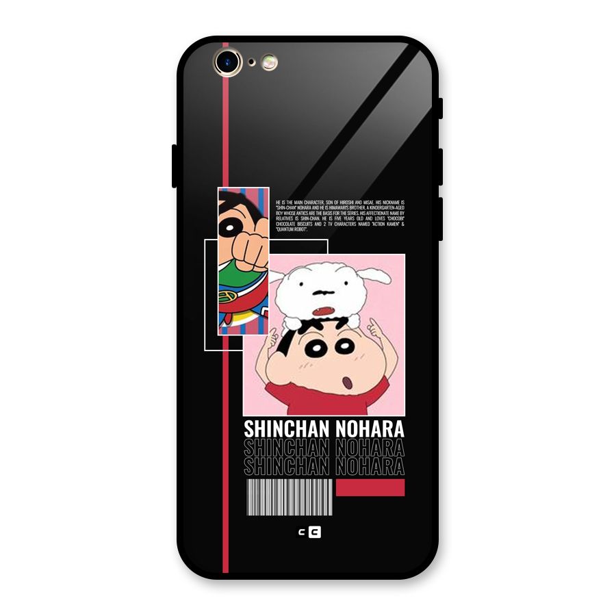 Shinchan Nohara Glass Back Case for iPhone 6 6S