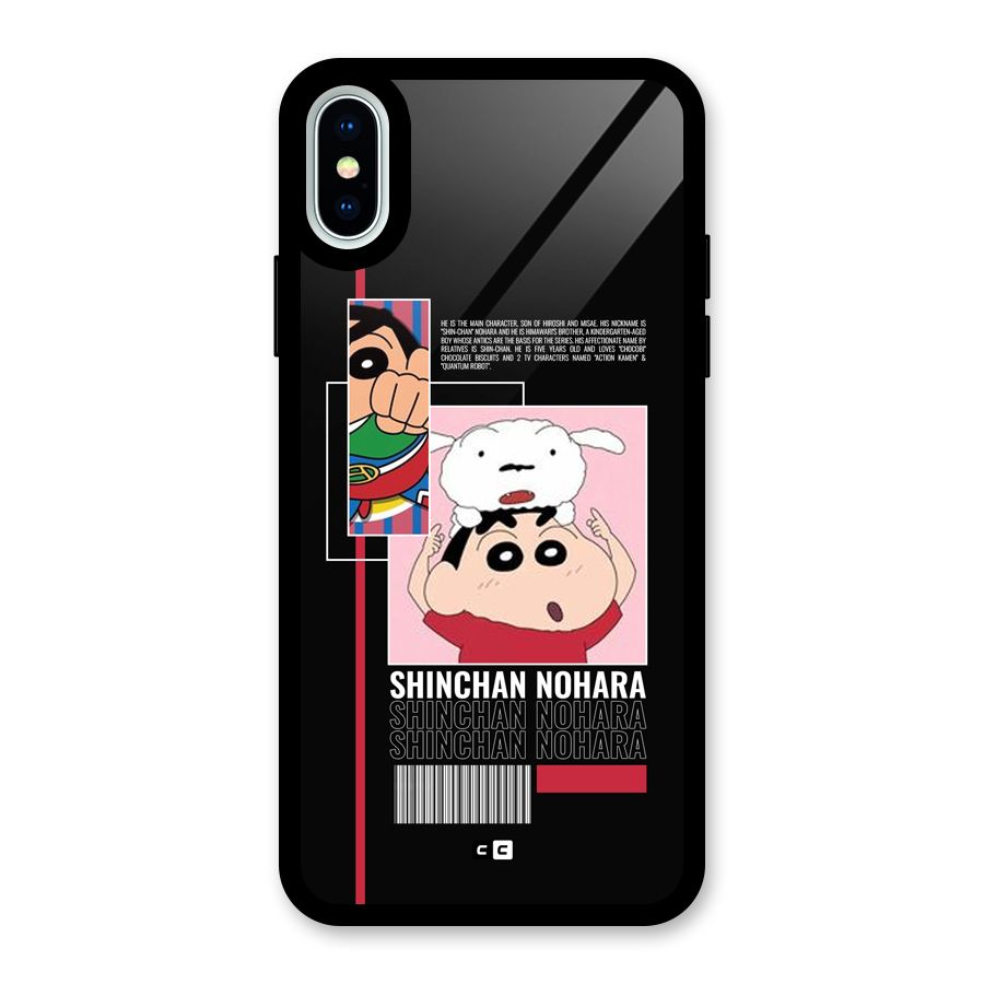 Shinchan Nohara Glass Back Case for iPhone XS