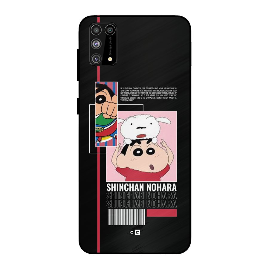 Shinchan Nohara Metal Back Case for Galaxy F41