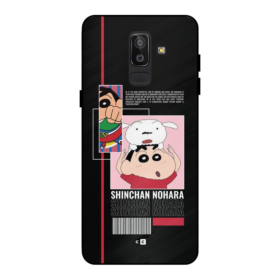 Shinchan Nohara Metal Back Case for Galaxy J8