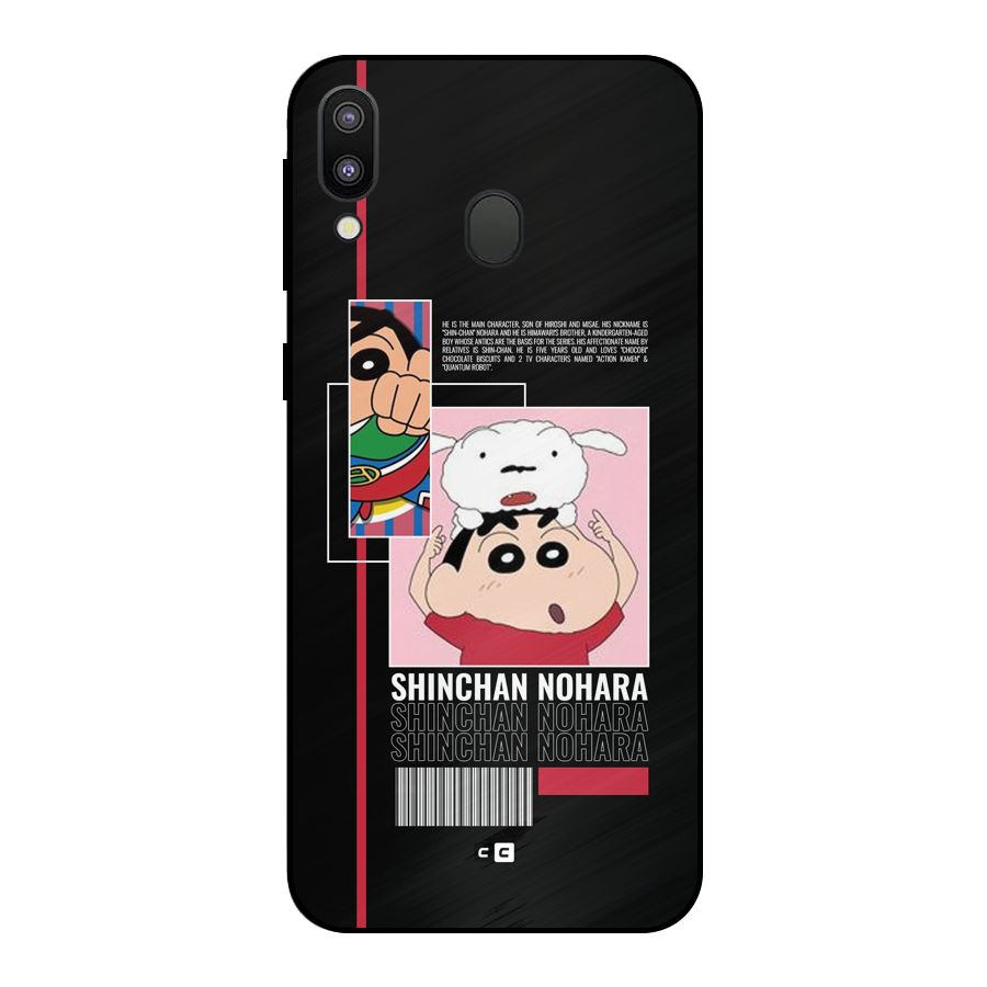 Shinchan Nohara Metal Back Case for Galaxy M20