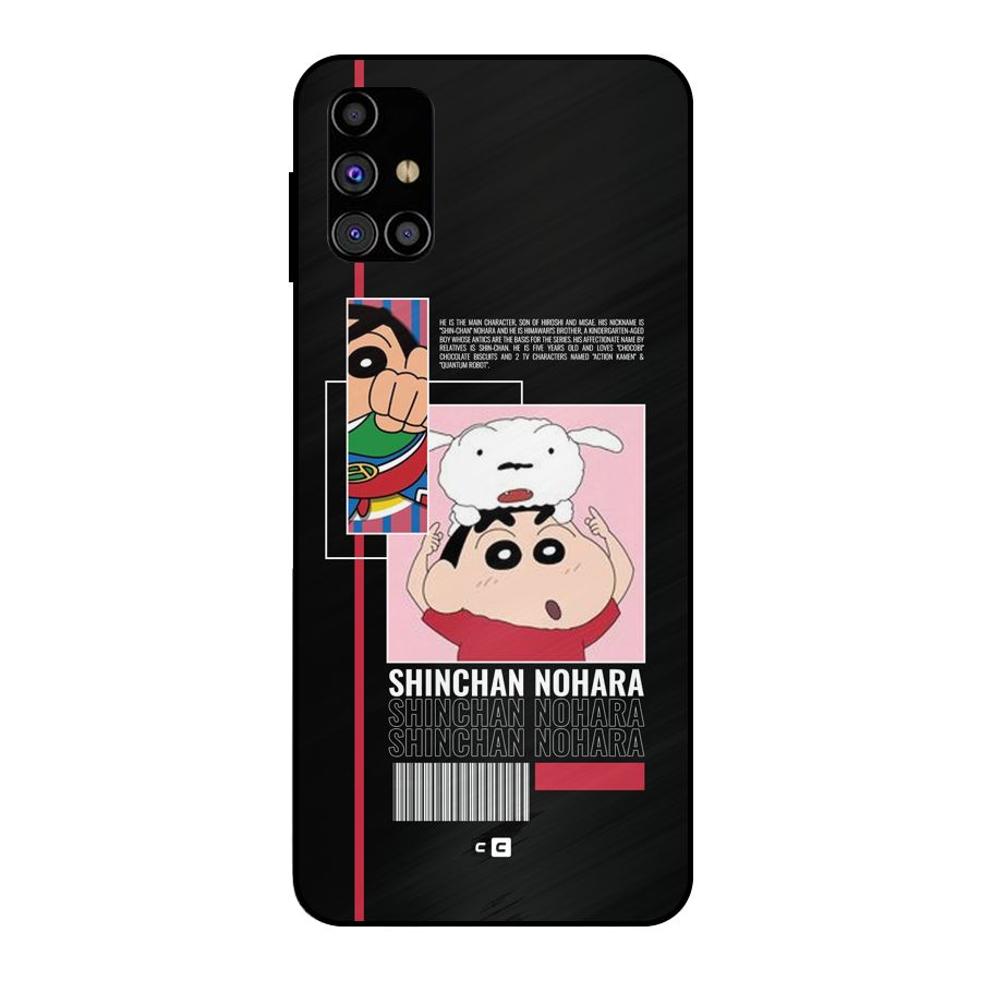 Shinchan Nohara Metal Back Case for Galaxy M31s