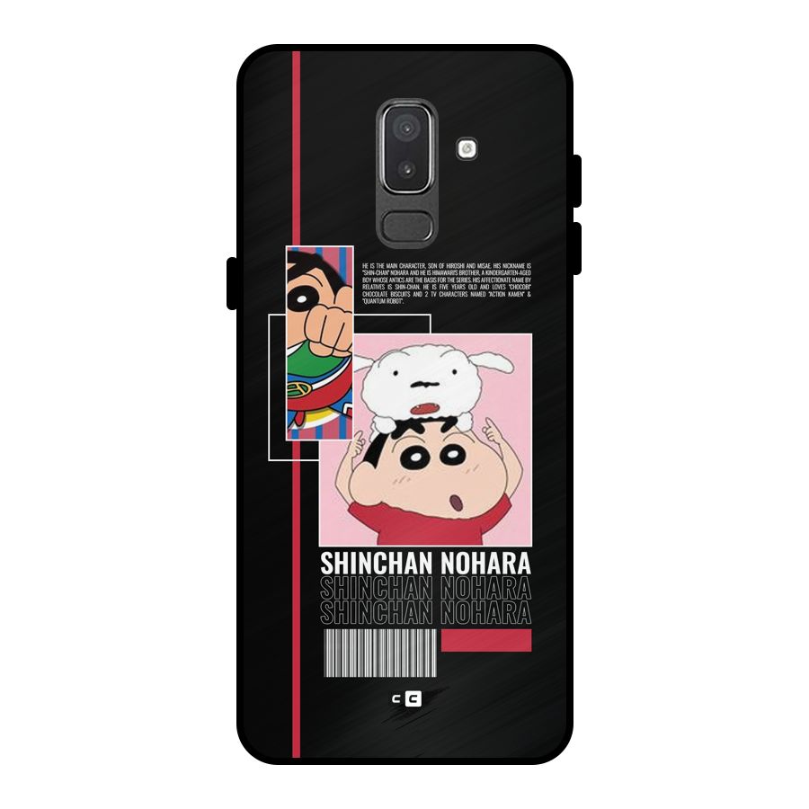 Shinchan Nohara Metal Back Case for Galaxy On8 (2018)