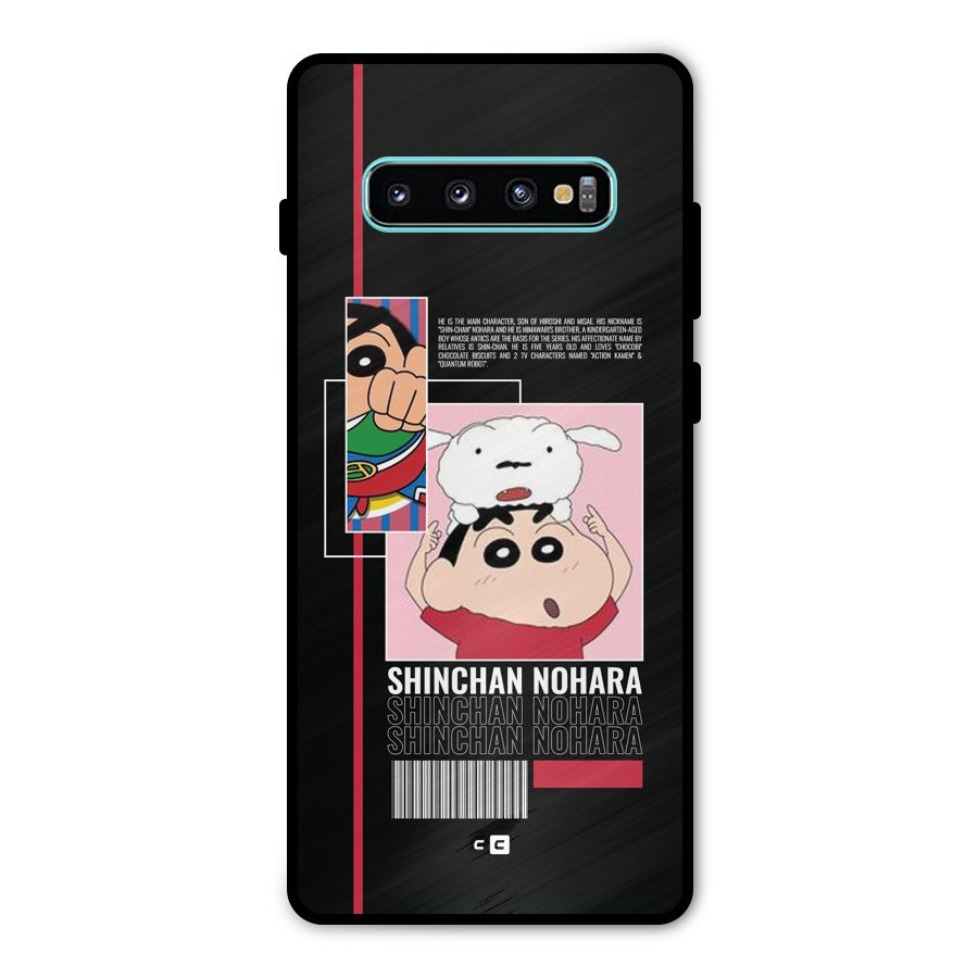 Shinchan Nohara Metal Back Case for Galaxy S10 Plus