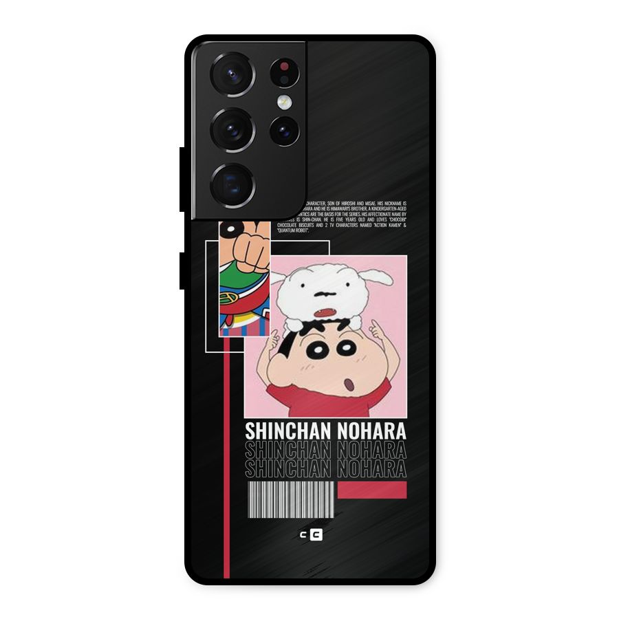 Shinchan Nohara Metal Back Case for Galaxy S21 Ultra 5G