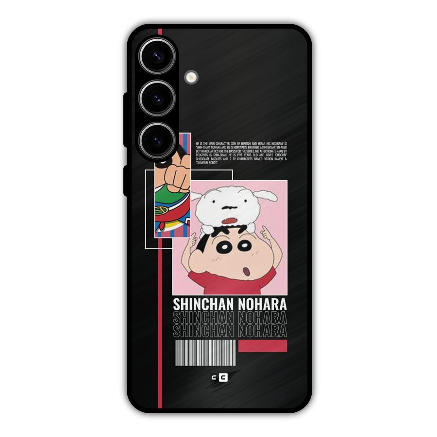 Shinchan Nohara Metal Back Case for Galaxy S24 Plus