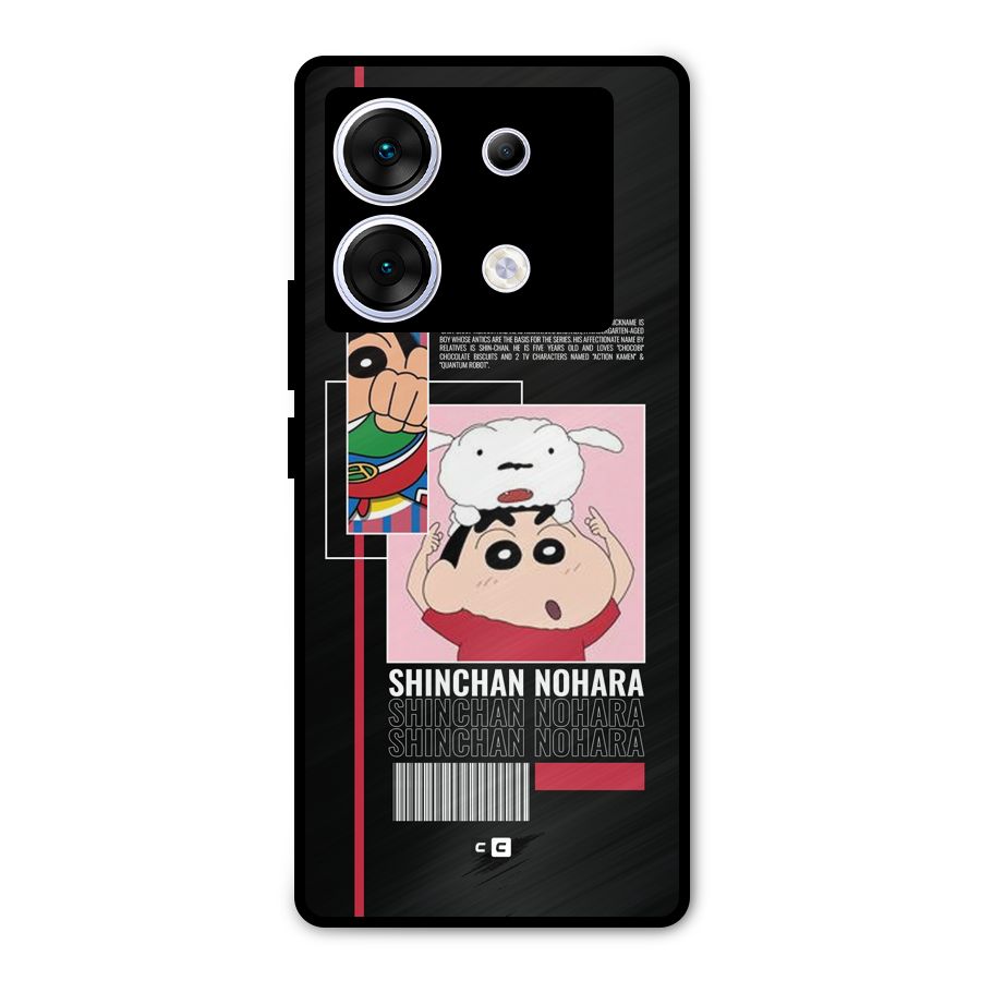 Shinchan Nohara Metal Back Case for Infinix Zero 30 5G