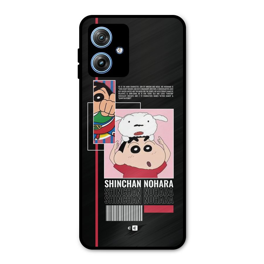 Shinchan Nohara Metal Back Case for Moto G54