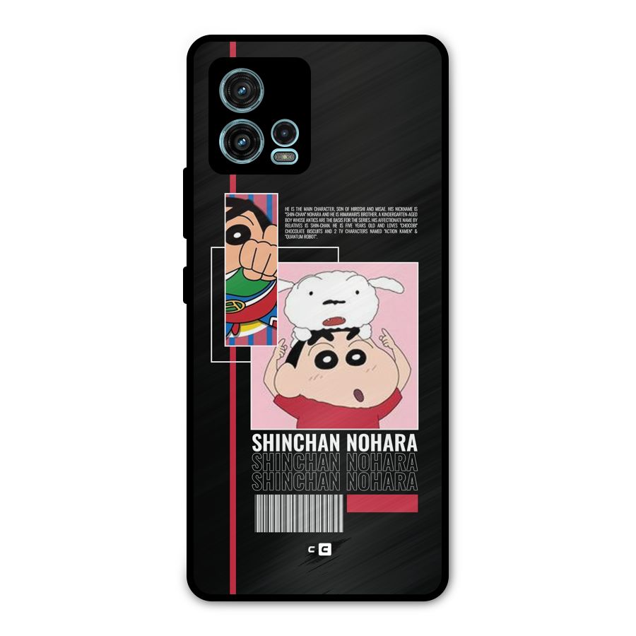 Shinchan Nohara Metal Back Case for Moto G72