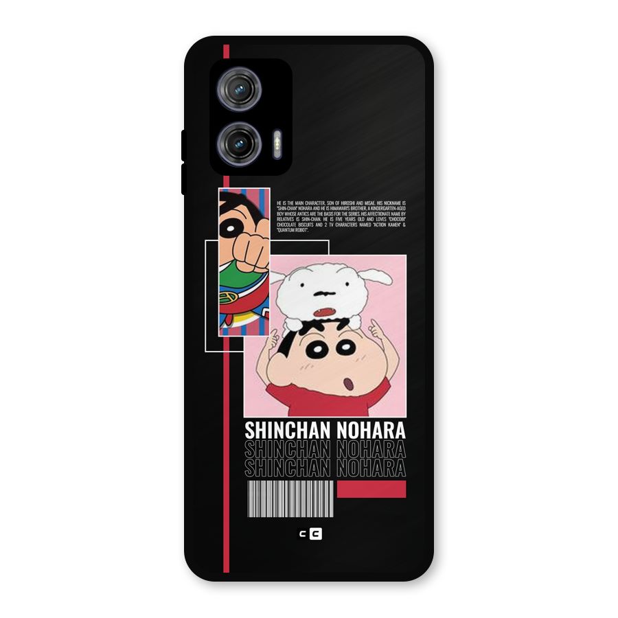 Shinchan Nohara Metal Back Case for Moto G73
