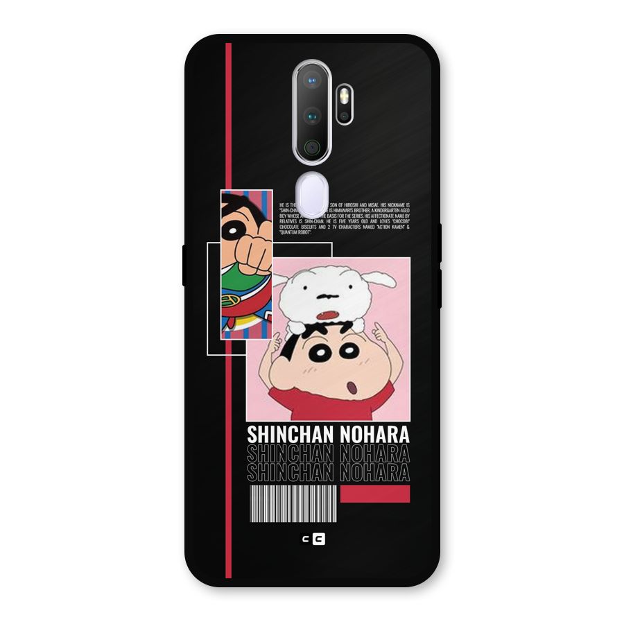 Shinchan Nohara Metal Back Case for Oppo A5 (2020)