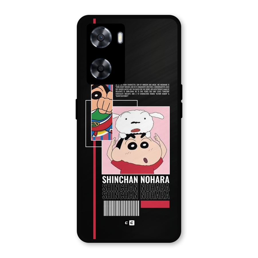 Shinchan Nohara Metal Back Case for Oppo A77