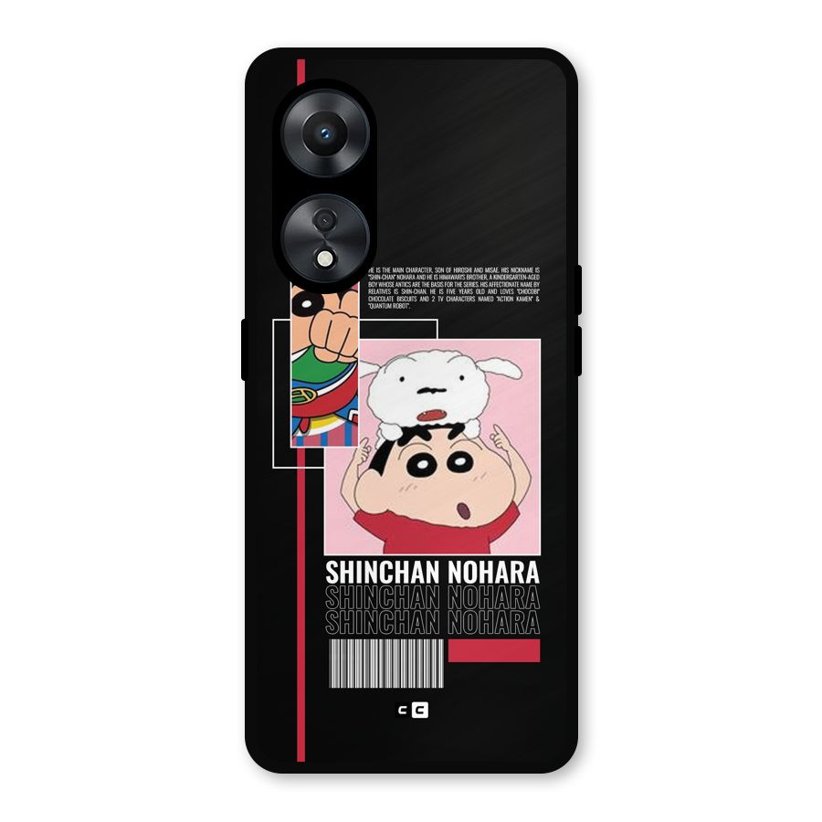 Shinchan Nohara Metal Back Case for Oppo A78