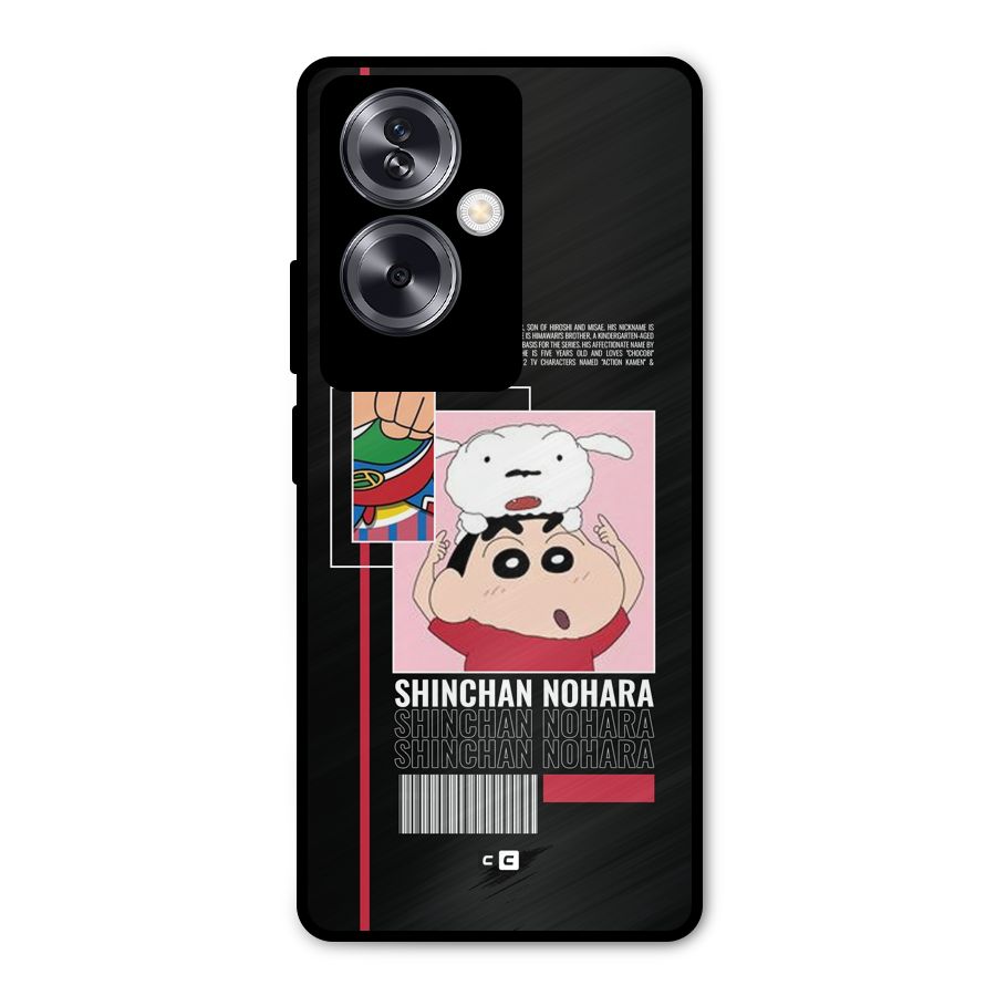 Shinchan Nohara Metal Back Case for Oppo A79 5G