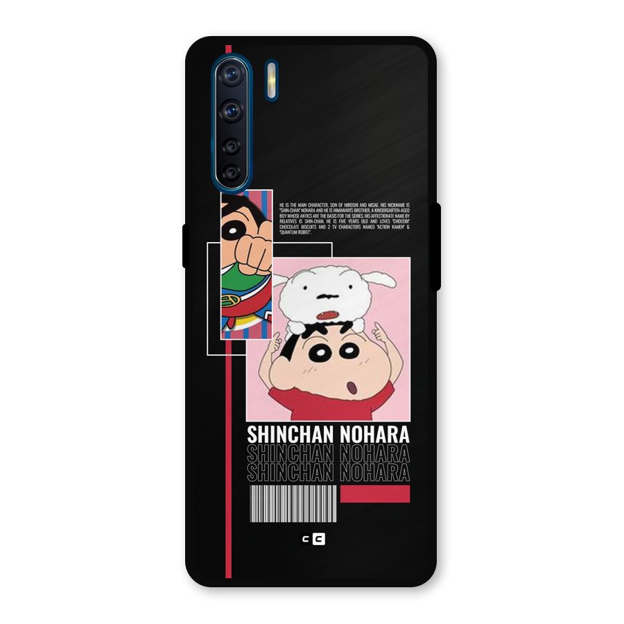 Shinchan Nohara Metal Back Case for Oppo F15