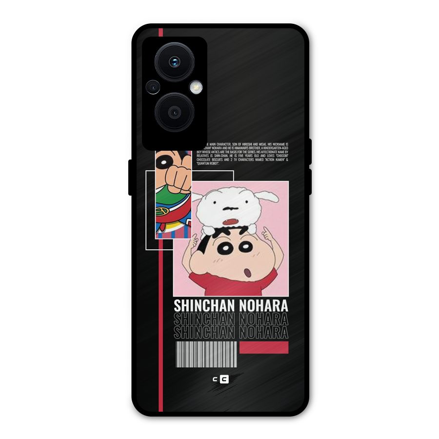 Shinchan Nohara Metal Back Case for Oppo F21 Pro 5G