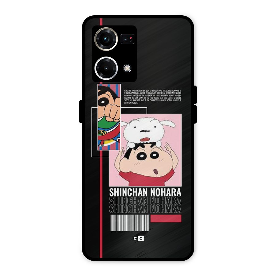 Shinchan Nohara Metal Back Case for Oppo F21s Pro 4G