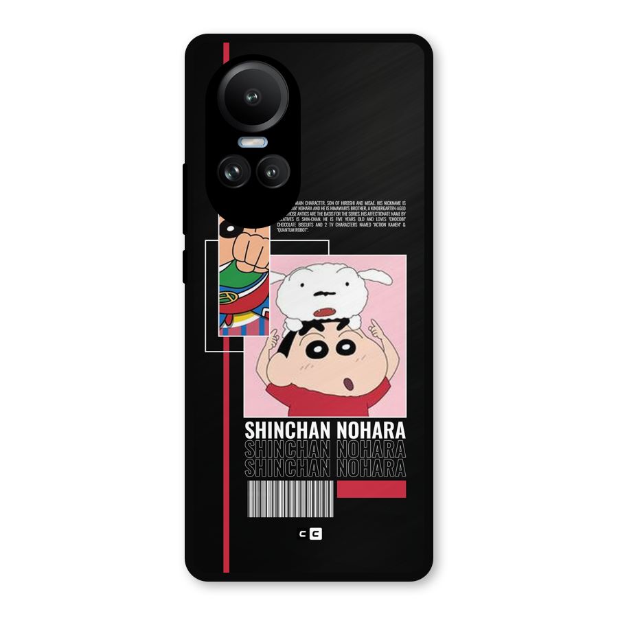 Shinchan Nohara Metal Back Case for Oppo Reno10