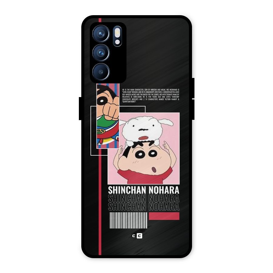 Shinchan Nohara Metal Back Case for Oppo Reno6 5G