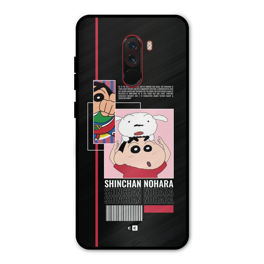 Shinchan Nohara Metal Back Case for Poco F1