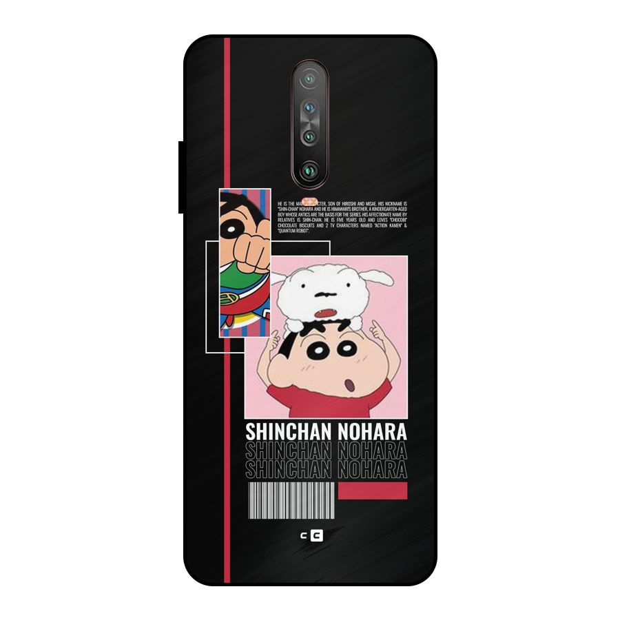 Shinchan Nohara Metal Back Case for Poco X2