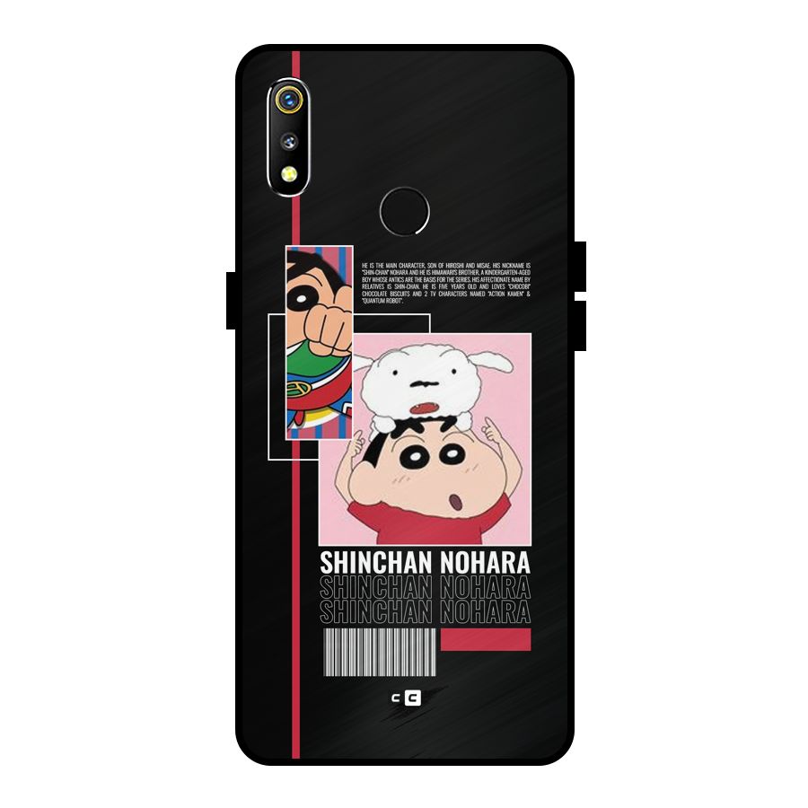 Shinchan Nohara Metal Back Case for Realme 3i