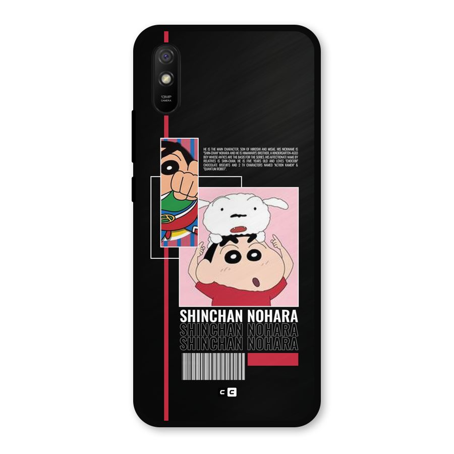 Shinchan Nohara Metal Back Case for Redmi 9i
